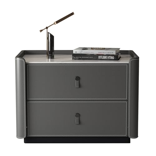 Beistelltisch, Kommode, Nachttisch, Sofatisch mit Zwei Schubladen und einem offenen Fach, Aufbewahrungsschrank, geeignet for Wohnzimmer, Schlafzimmer und Büros.(G,50CM(19.69IN)) von Generic