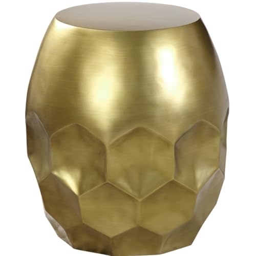 Beistelltisch Im Trommelstil, Runder FRP-Tisch Mit Retro-Design, wasserdichte Oberfläche, Rutschfester Boden, Für Wohnzimmer, Schlafzimmer, Büro Innen/außen(Copper,48 * 54cm) von Generic