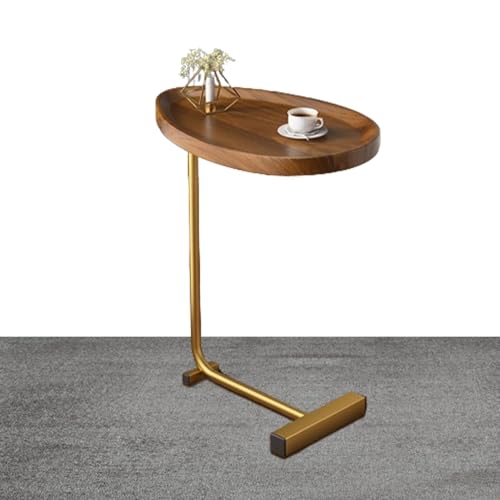 Beistelltisch in C-Form – Sofatisch in C-Form, Schlafsofa | Tee-Beistelltisch in C-Form, TV-Tisch, Sofa-Tablett-Tische mit Metallrahmen von Generic