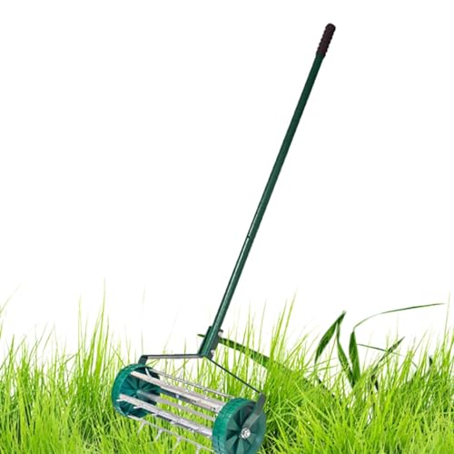 Belüfter – Rasenlochlager, Vertikutierer, manuell, robust | Garten-Rasenwerkzeuge mit rotierenden Zähnen aus robustem Stahl, Rasenbelüfter, rollend Belüfter – Rasenlochlager, Vertikutierer, manuell, robust | Garten-Rasenwerkzeuge mit rotierenden Zähnen aus robustem Stahl, Rasenbelüfter, rollend von Generic