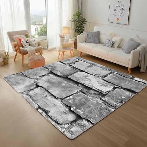 Bemalte Pflanze Hibiskus Teppich Läufer 200x300cm – Bunte Blumen Kurzflor Waschbar Teppich, Pflegeleicht, Extra Weich – Für Flur, Küche, Schlafzimmer Teppiche von Generic