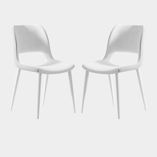Bequeme Esszimmerstühle 2er Set, Küchenstühle Modern, Antifouling und Leicht zu Reinigen, Geeignet für Büro, Café, Restaurant, Zuhause(White) von Generic