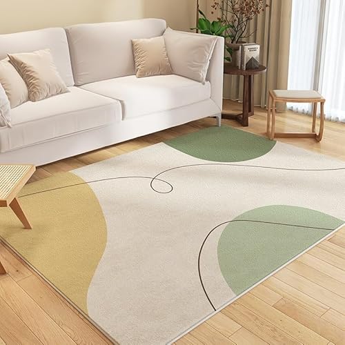 Bereich Teppich Für Wohnzimmer Schlafzimmer Modern Abstrakte Teppiche Dicke rutschfeste Moderne Teppich Bauernhaus Orange Weiche Retro(Gelb,240x340cm) von Generic