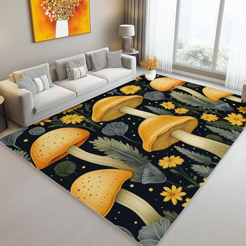 Bereich Teppiche 160 x 230 cm Motiv Rechteckiger Fantasie Pilz Blumen Textur Bedruckter Rutschfester Teppich Bunt Modernes Zuhause Wohnzimmer Schlafzimmer Kinderzimmer Dekorativer Teppich Bereich Teppiche 160 x 230 cm Motiv Rechteckiger Fantasie Pilz Blumen Textur Bedruckter Rutschfester Teppich Bunt Modernes Zuhause Wohnzimmer Schlafzimmer Kinderzimmer Dekorativer Teppich von Generic