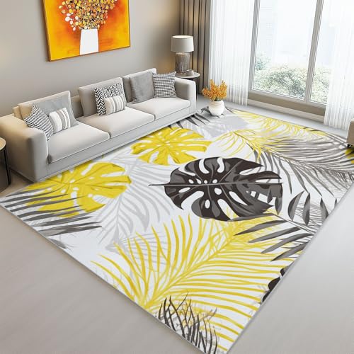 Bereich Teppiche 160 x 230 cm Motiv Rechteckiger Retro Tropische Pflanzen Blätter Bedruckter Rutschfester Teppich Bunt Modernes Zuhause Wohnzimmer Schlafzimmer Kinderzimmer Dekorativer Teppich Bereich Teppiche 160 x 230 cm Motiv Rechteckiger Retro Tropische Pflanzen Blätter Bedruckter Rutschfester Teppich Bunt Modernes Zuhause Wohnzimmer Schlafzimmer Kinderzimmer Dekorativer Teppich von Generic