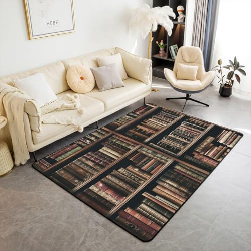 Bereichsteppich,3D-Teppich Bücherregal Im Retro-Stil Entscheidender Moment Gedruckt Wohnkultur rutschfest Weich,Kinderzimmer-Teppich - Polyester-Soft-Touch 60 X 90 cm -8504441341 Bereichsteppich,3D-Teppich Bücherregal Im Retro-Stil Entscheidender Moment Gedruckt Wohnkultur rutschfest Weich,Kinderzimmer-Teppich - Polyester-Soft-Touch 60 X 90 cm -8504441341 von Generic