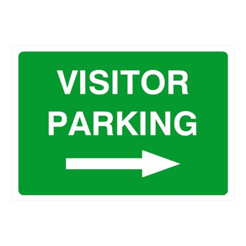 Besucherparkplatz-Schild Mit Pfeil Nach Rechts Warnschild Zinnschild Metall Blechschild Vintage-Dekoration Metall Schilder Für Pub Cafe Badezimmer M von Generic