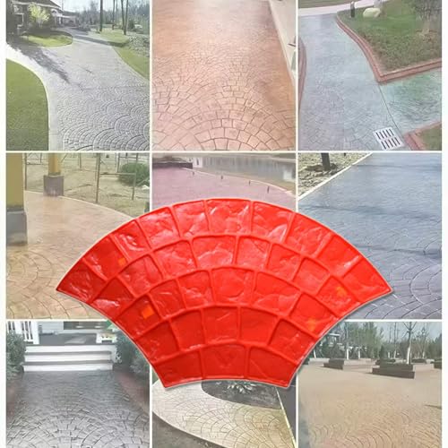 Betonform, Felsformen for Beton, PU-Material, Rutschfeste Textur, DIY-Oberflächen mit Geprägtem Muster for Wände, Bodenwege von Generic