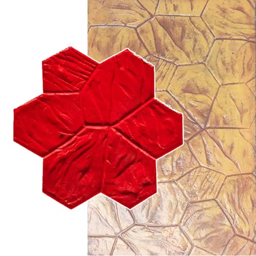 Betonstempel Matte, Steinstruktur-Schiefermuster, Beton-Gehwegstempel for Dekorative Straßen, Betonformen, DIY-Texturhaut (51 x 51cm) von Generic