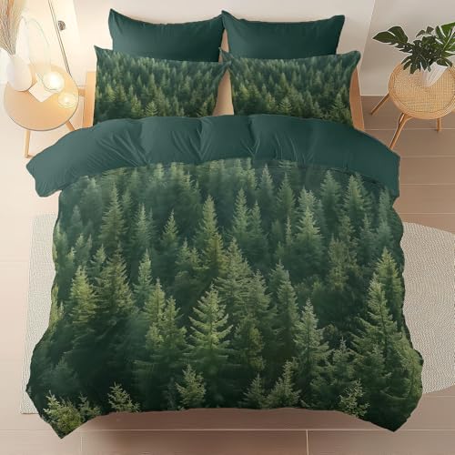 Bettbezug 135 x 200 cm Schlafzimmer Schlafsaal Schmücken, Einfach Ländlich Wald Bettwäsche Maschinenwaschbar Weiche Mikrofaser Grün Mit Unsichtbarem Reißverschluss Eckbändern Bettbezug 135 x 200 cm Schlafzimmer Schlafsaal Schmücken, Einfach Ländlich Wald Bettwäsche Maschinenwaschbar Weiche Mikrofaser Grün Mit Unsichtbarem Reißverschluss Eckbändern von Generic