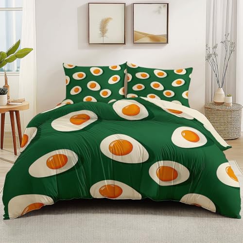 Bettbezug 2 Teilig Sets Süßes und einfaches Spiegelei Wendbar Bettwäsche,Mit Reißverschluss 135 x 200 cm,100% Microfaser Hellgelb Atmungsaktiv und komfortabel Sets Bettbezug 2 Teilig Sets Süßes und einfaches Spiegelei Wendbar Bettwäsche,Mit Reißverschluss 135 x 200 cm,100% Microfaser Hellgelb Atmungsaktiv und komfortabel Sets von Generic