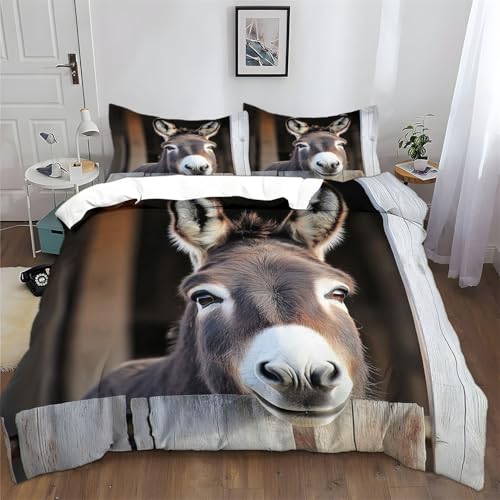 Bettbezug Bettwäsche Set 2tlg Tierische Esel 135 x 200 cm Kissenbezug 80x80cmGrau Bettdeckenbezug Modern Deckenbezug Bettwaesche Bettbezug Bettwäsche Set 2tlg Tierische Esel 135 x 200 cm Kissenbezug 80x80cmGrau Bettdeckenbezug Modern Deckenbezug Bettwaesche von Generic