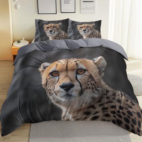 Bettbezug Wendbar Mikrofaser 135 x 200 cm Bettwäsche, für Kinder, Jugendliche, Erwachsene Afrikanischer Gepard im Zoo Sets,pflegeleichtes Mit Reißverschluss Dunkelgrau Bettbezug Wendbar Mikrofaser 135 x 200 cm Bettwäsche, für Kinder, Jugendliche, Erwachsene Afrikanischer Gepard im Zoo Sets,pflegeleichtes Mit Reißverschluss Dunkelgrau von Generic