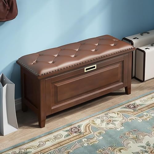 Bettendebank Mit Stauraum - Schuhbank Und Eingangsbank - Aufbewahrungsbank Für Schlafzimmer Und Eingangsbereich - Schuhaufbewahrungsbank Und Bank Für Schlafzimmer Am Ende des Bett, Brown, 100x35x45cm Bettendebank Mit Stauraum - Schuhbank Und Eingangsbank - Aufbewahrungsbank Für Schlafzimmer Und Eingangsbereich - Schuhaufbewahrungsbank Und Bank Für Schlafzimmer Am Ende des Bett, Brown, 100x35x45cm von Generic