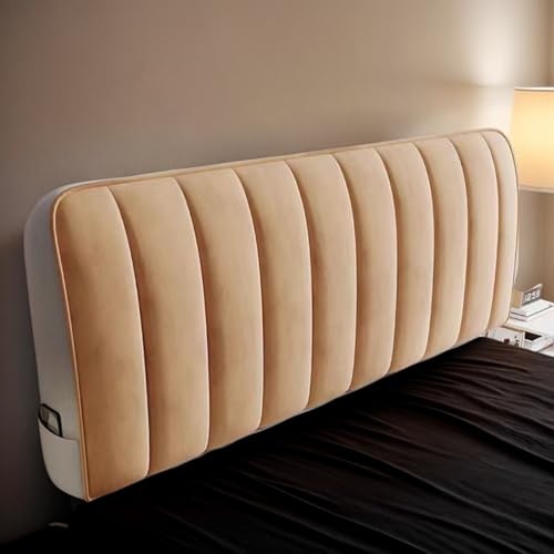 Bettkopfteil Bezüge Bezüge Schonbezug Mit Waschbarem Design Dicker Bettbezug Schutz Gepolsterte Stretch Bett Kopfbezug Samt Modernes Schlafzimmer,A,120cm von DOSYCOVUR