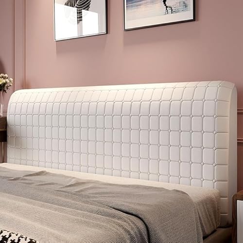 Bettkopfteilbezug, Dehnbar, Staubdicht, Schutzhülle for Bettkopfteil, Elastischer Bezug for Schutz des Doppelbettkopfteils(White,210cm) von Generic