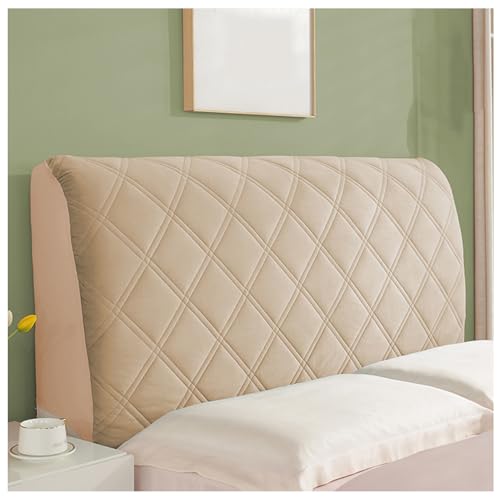Bettkopfteilbezug, Verdickte Weich Verpackte Bettrückenlehne, Universelle Antikollisions-Kopfteilschutzhülle, für den Schutz Moderner Schlafzimmer,Khaki,190CM Bettkopfteilbezug, Verdickte Weich Verpackte Bettrückenlehne, Universelle Antikollisions-Kopfteilschutzhülle, für den Schutz Moderner Schlafzimmer,Khaki,190CM von Generic