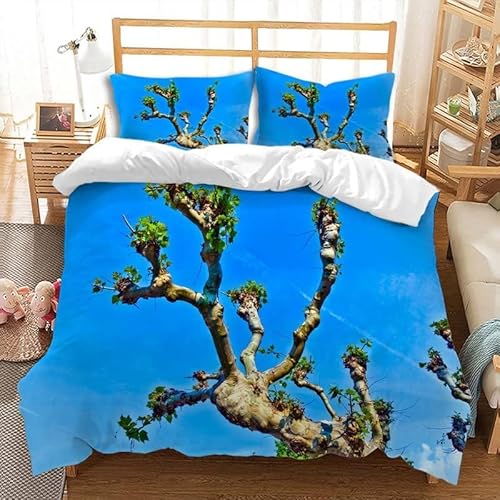 Bettwäsche 135x200 Blau Kuschelig Weiche Mikrofaser Bettwäsche-Sets Frühlingsmotiv Bettbezug 135 x 200 3D Effekt Bettbezüge mit Reißverschluss und 2 Kissenbezüge 80x80 cm D-429 Bettwäsche 135x200 Blau Kuschelig Weiche Mikrofaser Bettwäsche-Sets Frühlingsmotiv Bettbezug 135 x 200 3D Effekt Bettbezüge mit Reißverschluss und 2 Kissenbezüge 80x80 cm D-429 von Generic