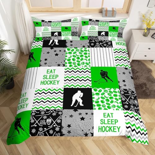 Bettwäsche 135x200 Hockey-Puck Kuschelig Weiche Mikrofaser Bettwäsche-Sets Sportmotiv Bettbezug 135 x 200 3D Effekt Bettbezüge mit Reißverschluss und 2 Kissenbezüge 80x80 cm D-1101 Bettwäsche 135x200 Hockey-Puck Kuschelig Weiche Mikrofaser Bettwäsche-Sets Sportmotiv Bettbezug 135 x 200 3D Effekt Bettbezüge mit Reißverschluss und 2 Kissenbezüge 80x80 cm D-1101 von Generic