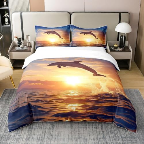 Bettwäsche 135x200 Strand Kuschelig Weiche Mikrofaser Bettwäsche-Sets Sonnenuntergang Bettbezug 135 x 200 3D Effekt Bettbezüge mit Reißverschluss und 2 Kissenbezüge 80x80 cm D-632 Bettwäsche 135x200 Strand Kuschelig Weiche Mikrofaser Bettwäsche-Sets Sonnenuntergang Bettbezug 135 x 200 3D Effekt Bettbezüge mit Reißverschluss und 2 Kissenbezüge 80x80 cm D-632 von Generic