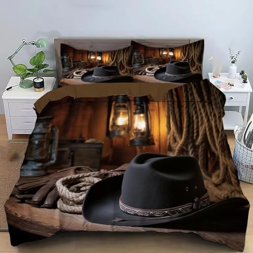 Bettwäsche 135x200 Western Country Stil Bettbezug 3D Druck Landhausstil Bettbezüge Kuschelig Weich Mikrofaser Deckenbezug 135x200 cm mit Reißverschluss + 1 Kissenbezug 80x80 cm A-1507 Bettwäsche 135x200 Western Country Stil Bettbezug 3D Druck Landhausstil Bettbezüge Kuschelig Weich Mikrofaser Deckenbezug 135x200 cm mit Reißverschluss + 1 Kissenbezug 80x80 cm A-1507 von Generic