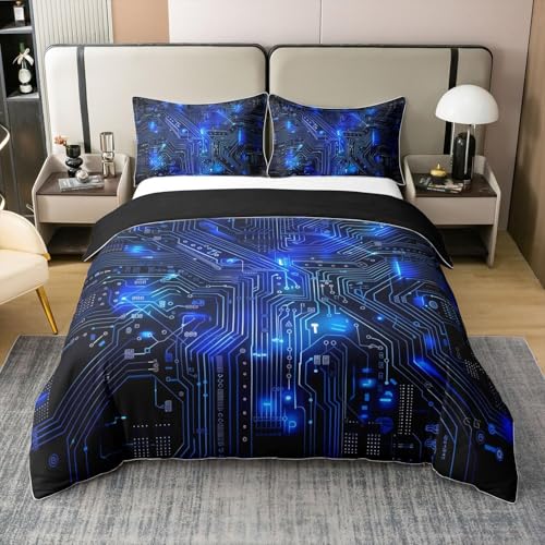 Bettwäsche 155x220 Blau und Schwarz Kuschelig Weiche Mikrofaser Bettwäsche-Sets Abstrakte Kunst Bettbezug 155x220 3D Effekt Bettbezüge mit Reißverschluss und 2 Kissenbezüge 80x80 cm D-809 Bettwäsche 155x220 Blau und Schwarz Kuschelig Weiche Mikrofaser Bettwäsche-Sets Abstrakte Kunst Bettbezug 155x220 3D Effekt Bettbezüge mit Reißverschluss und 2 Kissenbezüge 80x80 cm D-809 von Generic