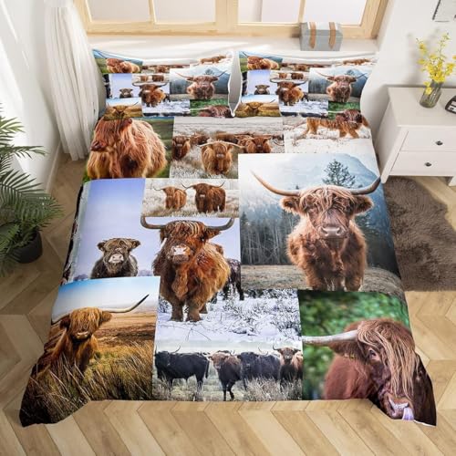 Bettwäsche 200x200 Kuh Weiche Mikrofaser Bettwäsche Set 3D-Druck Bettbezug Nutztiere 3 Teiliger Bettbezüge mit Reißverschluss und 2 Kissenbezüge 80x80 cm c.104 Bettwäsche 200x200 Kuh Weiche Mikrofaser Bettwäsche Set 3D-Druck Bettbezug Nutztiere 3 Teiliger Bettbezüge mit Reißverschluss und 2 Kissenbezüge 80x80 cm c.104 von Generic