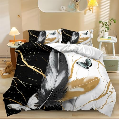 Bettwäsche 3 Teiligs Bettbezug Bettwäsche Sets mit 2 Kissenbezüge 80x80cm Textur Luxus Marmor Drucken Muster Weich Mikrofaser Bettwäsche Set mit Reißverschluss, 135 x 200 cm Bunt Bettwäsche 3 Teiligs Bettbezug Bettwäsche Sets mit 2 Kissenbezüge 80x80cm Textur Luxus Marmor Drucken Muster Weich Mikrofaser Bettwäsche Set mit Reißverschluss, 135 x 200 cm Bunt von Generic