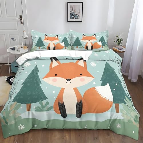 Bettwäsche Bettbezug 135 x 200 cm Füchse im Cartoon-Stil Kuschel Bettwäsche Set Weich Microfaser Orange Farbe Kinderbettwäsche Bettbezug und Kissenbezug 80x80cm Bettwäsche Bettbezug 135 x 200 cm Füchse im Cartoon-Stil Kuschel Bettwäsche Set Weich Microfaser Orange Farbe Kinderbettwäsche Bettbezug und Kissenbezug 80x80cm von Generic