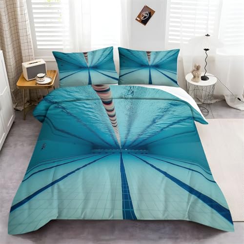 Bettwäsche Set Sport Schwimmbad Bunt, Weiche Atmungsaktiver Microfaser Bettbezüge für Alle Jahreszeiten, Bettwäsche-Set 3 Teilig mit Reißverschluss Pflegeleicht 135 cm x 200 cm Bettwäsche Set Sport Schwimmbad Bunt, Weiche Atmungsaktiver Microfaser Bettbezüge für Alle Jahreszeiten, Bettwäsche-Set 3 Teilig mit Reißverschluss Pflegeleicht 135 cm x 200 cm von Generic