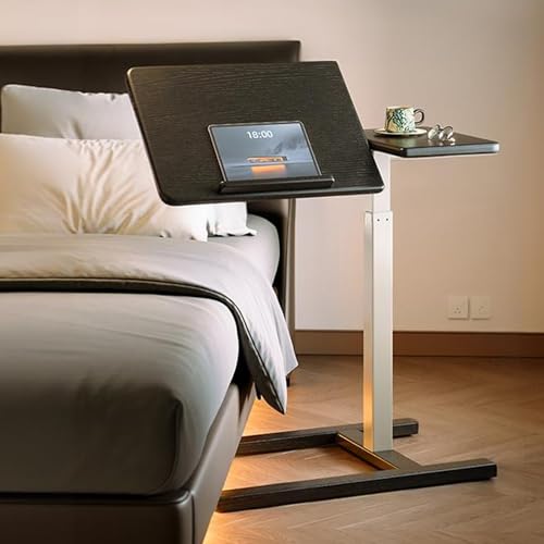 Bewegliche Betttisch Auf Rollen Und Relaxsessel, Höhenverstellbare Nachttische Mit Rollen, Rollbare Esstische Und Computertische Eignen Sich(Black) von Generic