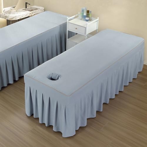Bezug Weiches Atmungsaktiv Massagebett Bezug für Massageliege mit Loch Waschbare Beauty Bettbezug Elastisches Massagetische für Spa, Schönheits Blue 180x60cm(S) von Generic