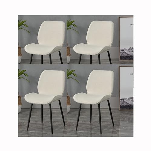 Bezug für drehbare Barhocker mit Rückenlehne, Stretch, 2er-/4er-Set, geschwungener Barhockerbezug für die Küche, Bezug für hohe Bar-/Thekenstühle (D, 4 Stück) von Generic