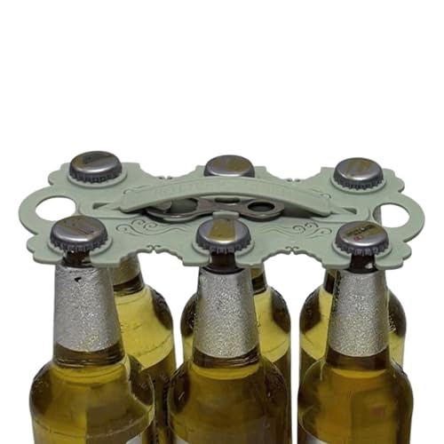 Bierdosenhalter - Getränkehalter für 6 Gläser mit Griff - Wiederverwendbarer Getränkehalter mit Flaschenöffner Picknick Party Camping Bierdosenhalter - Getränkehalter für 6 Gläser mit Griff - Wiederverwendbarer Getränkehalter mit Flaschenöffner Picknick Party Camping von Generic