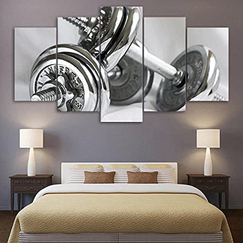 Bilder Leinwandbilder Fitnessübung Vlies Leinwand 5 Teilig Wandbilder Kunstdrucke Wandbild Bild Auf Kunstdruck Wanddeko Wand Wohnzimmer Deko Modern/Mit Rahmen 200 X 100 Cm-6124065951 von Generic