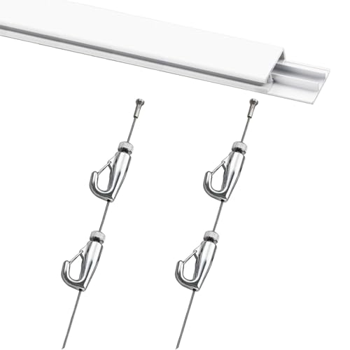 Bilderleiste Dekorative Bilderaufhängeschienen For Die Wand, Drahtaufhängeset For Kleine Bilderrahmen/ Dezente Fotoschienenaufhängung For Kunstgalerien(40in(101.6cm)Track) von Generic