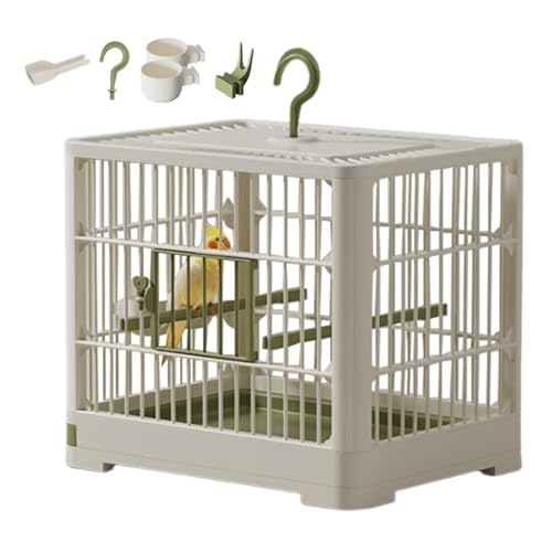 Bird Transport Travel Cage, Bird Cages for Parasites - Tragbarer Vogelbehälter, Vogelreiseträger - Einfaches, herausnehmbares Tablett mit Hakenfach für Schildkrötentauben, , Finken und von Generic