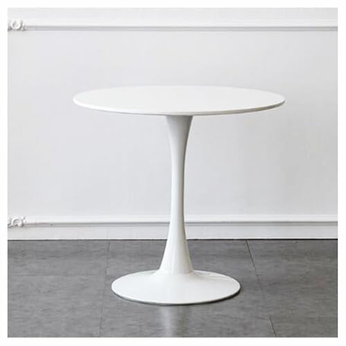 Bistrotisch Rund Modern 70cm mit MDF Tischplatte Weiss Kleiner Esstisch Küche Tulpe Design Wohnzimmermöbel Bistrotisch Rund Modern 70cm mit MDF Tischplatte Weiss Kleiner Esstisch Küche Tulpe Design Wohnzimmermöbel von Generic