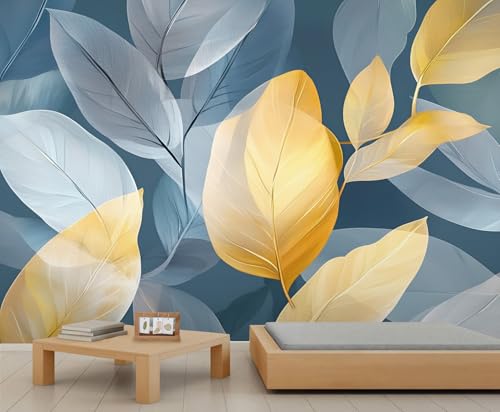 Blätter Tapete Abstrakte Tapete Wohnzimmer Blaue und Goldene Blätter Wandbilder für Schlafzimmer Naturtapete Kinderzimmer Wohnzimmer Wandbild Poster 280 X 200 cm Blätter Tapete Abstrakte Tapete Wohnzimmer Blaue und Goldene Blätter Wandbilder für Schlafzimmer Naturtapete Kinderzimmer Wohnzimmer Wandbild Poster 280 X 200 cm von Generic
