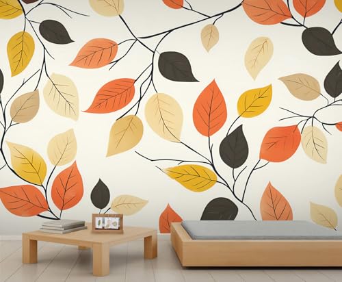 Blätter Wandbild Natur Zimmer Tapete Bunte Tapete Herbstblätter Wandpapier für Schlafzimmer Wandposter für Wohnzimmer Schlafzimmer Kinderzimmer Dekoration 400 X 280 cm Blätter Wandbild Natur Zimmer Tapete Bunte Tapete Herbstblätter Wandpapier für Schlafzimmer Wandposter für Wohnzimmer Schlafzimmer Kinderzimmer Dekoration 400 X 280 cm von Generic