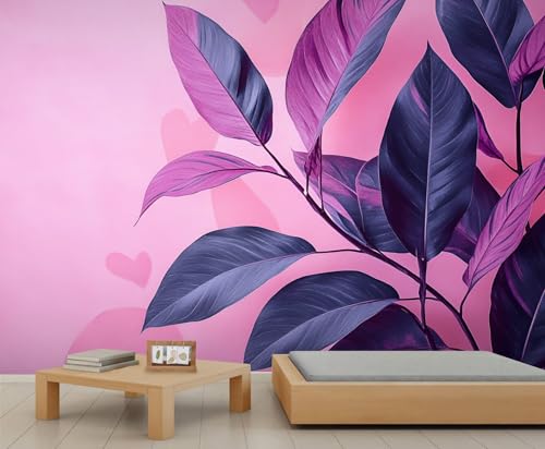 Blatt Wandbild Rosafarbene Tapete Wandbilder Violette und Dunkelviolette Blätter Tapete Tropische Pflanzen Natur Schlafzimmer Tapeten für Büro Wohnzimmer Schlafzimmer 300 X 240 cm Blatt Wandbild Rosafarbene Tapete Wandbilder Violette und Dunkelviolette Blätter Tapete Tropische Pflanzen Natur Schlafzimmer Tapeten für Büro Wohnzimmer Schlafzimmer 300 X 240 cm von Generic