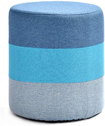Blau Leinenstoff rund Fußhocker Ottomane Würfel Weich Haushalt Holz Esszimmersitz abwaschbar Niedrig Hocker Stuhl Wohnkultur Blau Leinenstoff rund Fußhocker Ottomane Würfel Weich Haushalt Holz Esszimmersitz abwaschbar Niedrig Hocker Stuhl Wohnkultur von Generic