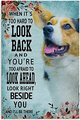 Blechschild Corgi Look Right Side You Lovely Schild Lustige Wandschild Für Zuhause Garage Schlafzimmer Küche M von Generic