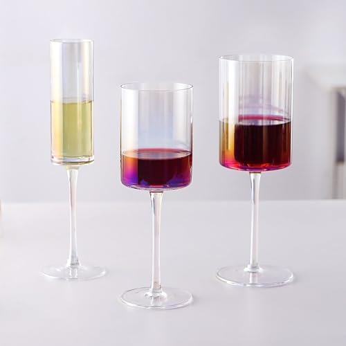 Bleifreies Gerades Rohr Kristallrot Wie Gläser Kelch Champagner Cocktail Glastasse, White, 320ml Bleifreies Gerades Rohr Kristallrot Wie Gläser Kelch Champagner Cocktail Glastasse, White, 320ml von Generic