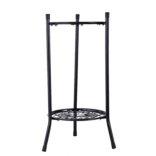 Blumenständer Metall Blumentopf Stand Blumen Regale Pflanzenständer 50 cm Doppelschicht Boden Blumenständer Europäischer Stil Eisen Kunst Topf Rack Metall Blumen Regale Für Drinnen Und Draußen von Generic