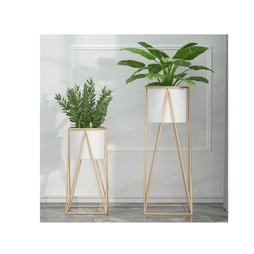 Blumentöpfe Bodenstehendes grünes Blumentopfregal, modisches Blumenregal aus Eisen, Topfpflanzenständer, Blumenhalter, Wohnzimmer, Innenbereich, Balkon, Blumentöpfe von Generic