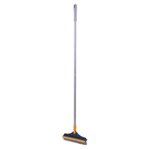Bodenbürste mit langem Griff - 2-in-1-Schaberbürste, Reinigungsbürste mit langem Griff, Bodenwischer für Badezimmer, Mehrzweck-Reinigungsbürste mit Ergonom-Griff von Generic