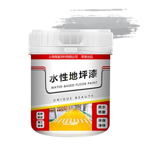 Bodenfarbe auf Wasserbasis | Schnelltrocknende Bodenfarbe auf Wasserbasis | rutschfeste Betonbodenfarbe | 500G Garagenbodenbeschichtung Betonbodenfarbe für Parkplätze, Kreuzungen, Bastler von Generic