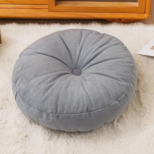 Bodenkissen Rund 50 * 50cm,Meditations-Bodenkissen Gartenmöbel Kissen,für Fußboden Wohnzimmer Büro und Yoga Sitzkissen(Grey,40 * 40cm) von Generic