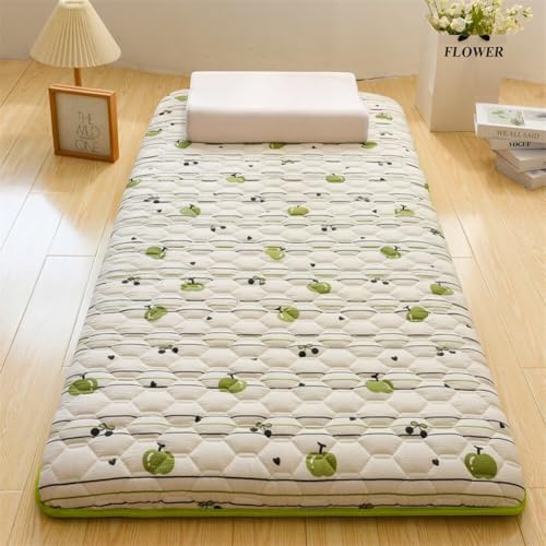 Bodenmatratzen, Japanische Futonmatratze, Einzel-/Doppel-/Queen-/Kingsize-Schlafunterlage, Tragbares Schlafsofa(Green,59"x79") von Generic